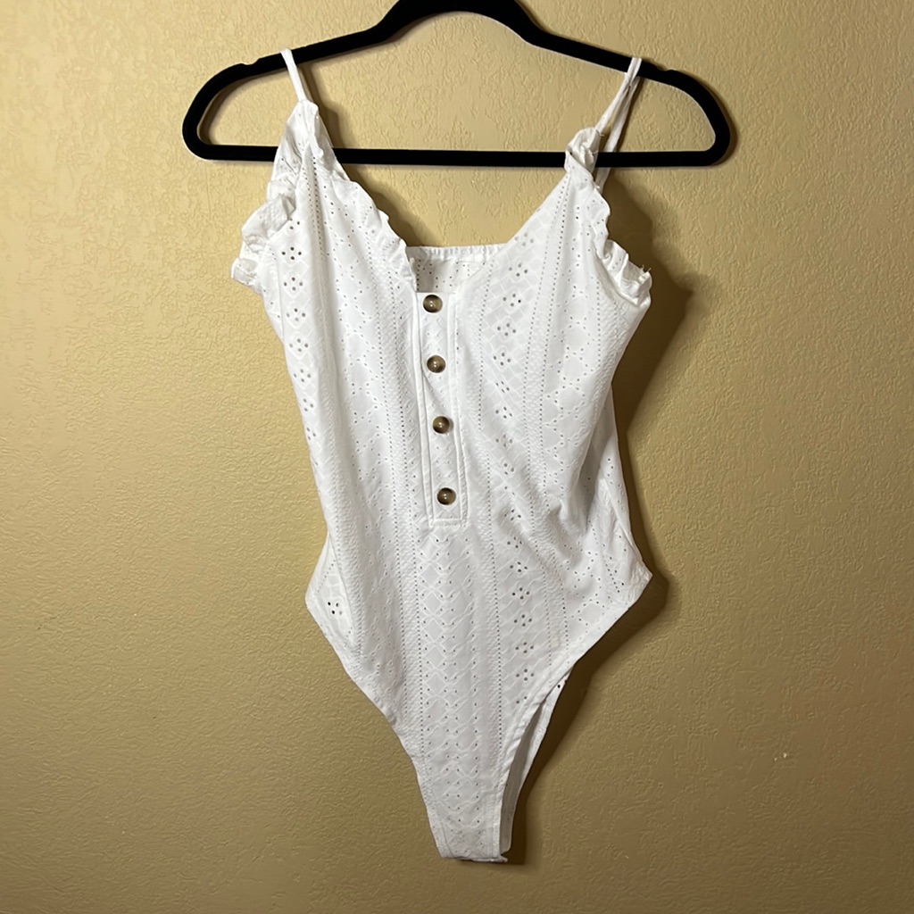 White Lace Teddy Womens Xl